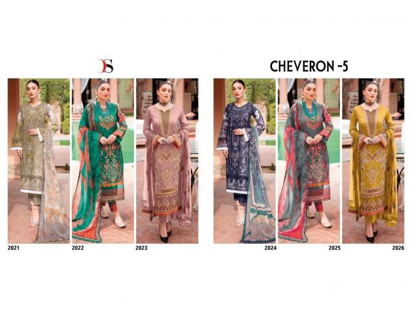 Deepsy Cheveron Lawn 5 cotton Designer Pakistani Suit Collection